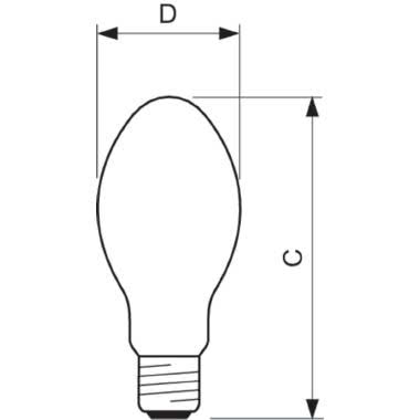 SON - High pressure sodium-vapour lamp - Potenza: 50.0 W - Classe di efficienza energetica (ELL): A - Temperatura di colore correlata (Nom): 2000 K product photo Photo 03 3XL