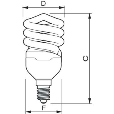 Economy Twister - Compact fluorescent lamp with integrated ballast - Classe di efficienza energetica (ELL): A - Temperatura di colore correlata (Nom): product photo Photo 03 3XL