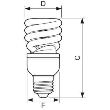 Economy Twister - Compact fluorescent lamp with integrated ballast - Classe di efficienza energetica (ELL): A - Temperatura di colore correlata (Nom): product photo Photo 03 3XL