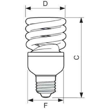 Economy Twister - Compact fluorescent lamp with integrated ballast - Classe di efficienza energetica (ELL): A - Temperatura di colore correlata (Nom): product photo Photo 03 3XL