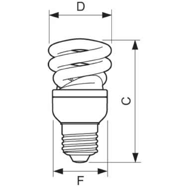 Economy Twister - Compact fluorescent lamp with integrated ballast - Classe di efficienza energetica (ELL): A - Temperatura di colore correlata (Nom): product photo Photo 03 3XL