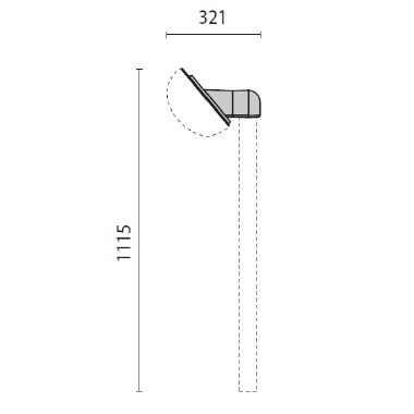 Prisma MENSOLA CHIP PALO 60 INCLINAZIONE 40° NERO product photo Photo 01 3XL