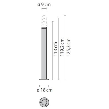Prisma PALO LAMPADA DA PALO STILO 100/D BIANCO product photo Photo 01 3XL