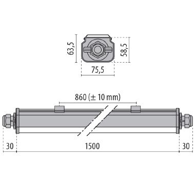 Prisma NORMA+150 60 S/EW 840 GR-RAL7035 EM product photo Photo 03 3XL