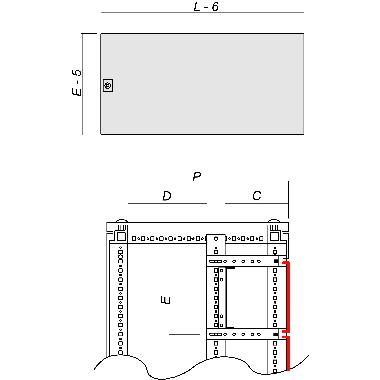 Porta modulare cieca, dimensioni 600 x 200 (LxA) product photo Photo 01 3XL