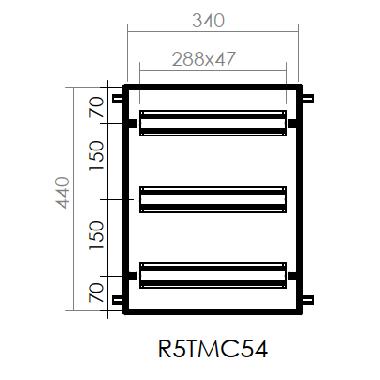 Telaio modulare, 3x16 moduli DIN product photo Photo 01 3XL