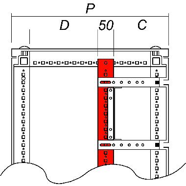 Profili verticali per armadi CQE e CAE, altezza 1600 mm, confezione 2 pezzi product photo Photo 01 3XL