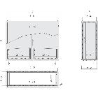 Armadio monoblocco CAE orizzontale, dimensioni 800 x 1400 x 400 mm (AxLxP), porta cieca product photo