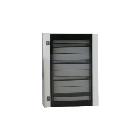 Cassa serie CE porta in vetro serig., con pannello di cablaggio, dimens. 1000 x 600 x 200 mm (AxLxP) product photo