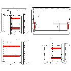 Supporto orizzontale parziale e totale, profondità 145 mm, confezione 2 pezzi product photo