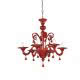 LAMPADARIO IN VETRO MURANO ROSSO product photo Photo 01 2XS