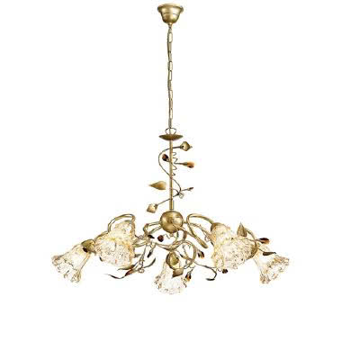 LAMPADARIO IN METALLO VERNICIATO E VETRO product photo Photo 01 3XL