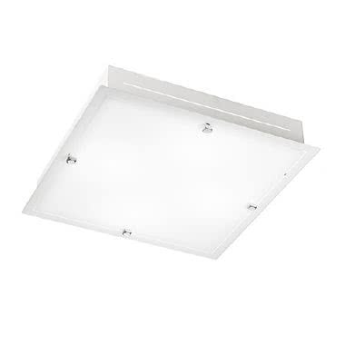 PLAFONIERA QUADRATA VETRO BIANCO product photo Photo 01 3XL