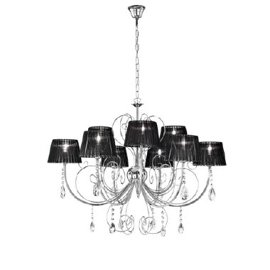 LAMPADARIO IN METALLO CON PARALUMI product photo Photo 01 3XL