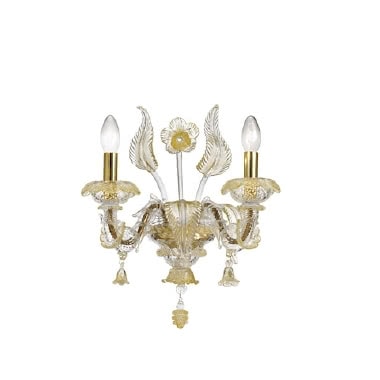LAMPADA DA PARETE VETRO MURANO IN  STILE REZZONICO product photo Photo 01 3XL