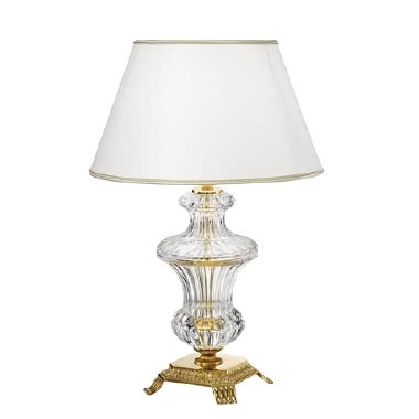 LAMPADA DA TAVOLO IN CRISTALLO CON PARALUME product photo Photo 01 3XL