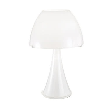 LAMPADA DA TAVOLO IN VETRO BIANCO product photo Photo 01 3XL