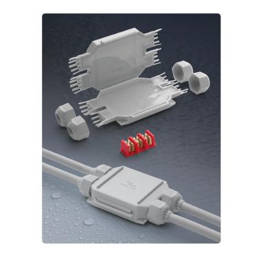 BOB 4 (Confezione da 1 PZ.) - Mini casseta di giunzione a 4 vie extra compatta preriempito in gel. product photo Photo 01 3XL