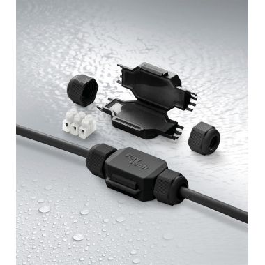 FRED NERO (Confezione da 1 PZ.) - Giunto in linea IP68/69 extra-compatto preriempito in gel. product photo Photo 02 3XL