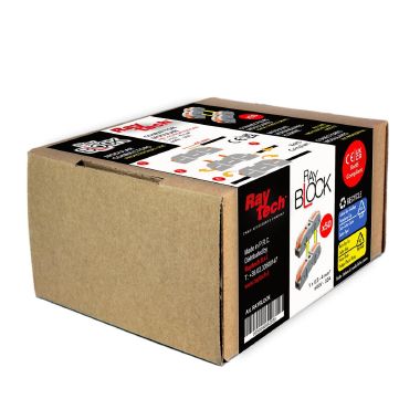 RAYBLOCK (PACK da 50 PZ) Connettori unipolari, ingresso bilaterale, serraggio a leva. Sezioni 0.5 - 4 mm2 - 600 V - 32 A. product photo Photo 02 3XL