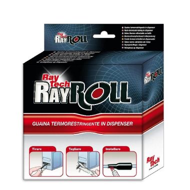 RAY ROLL 1.6 NERO (MT 20 PER CONFEZIONE) - Guaina termorestringente in dispenser a basso spessore. product photo Photo 01 3XL