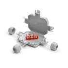 BOB 3 (Confezione da 1 PZ.) - Mini casseta di giunzione a T extra compatta preriempito in gel. product photo