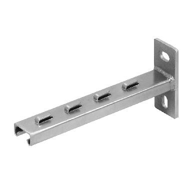 S2 Mensola saldata in profilato 41x21 con graffatura per passerella a filo 210 mm product photo Photo 01 3XL