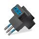 Adattatore azzurra 3 uscite 2p+t 10a product photo Photo 01 2XS