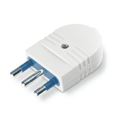 Spina serie azzurra 2p+t 16a bianca product photo Photo 01 3XL