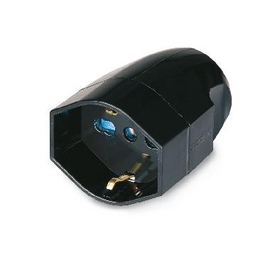 Presa mobile 2p+t 16a p40 nera product photo Photo 01 3XL