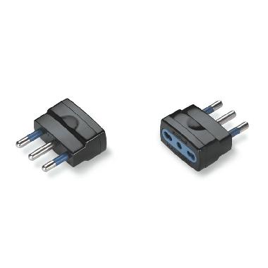 Adattatore blueline 2p+t 16/10a nero product photo Photo 01 3XL