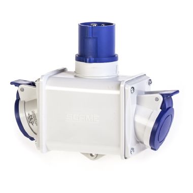 Adattatore 2 uscite 2p+t 220v ip44 product photo Photo 02 3XL