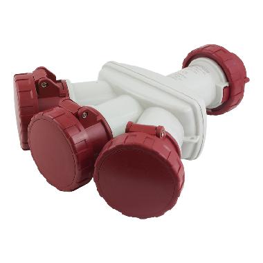 Adattatore triplo 3p+t s/cavo ip66 16a product photo Photo 01 3XL