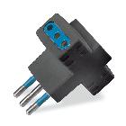 Adattatore azzurra 3 uscite 2p+t 10a product photo