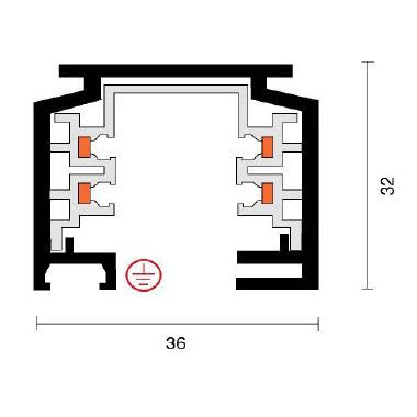 SITRACK - Binario Trifase 2 mt  tipologia Binari famiglia SITRACK / plafone 380V  16A product photo Photo 03 3XL