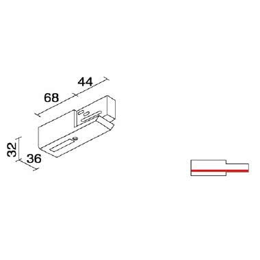 Testata Alimentazione DALI- Terra DX  tipologia Binari famiglia SITRACK / DALI Plafone 0,120 kg product photo Photo 01 3XL