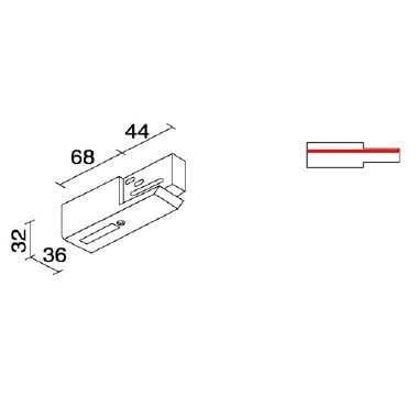 Testata Alimentazione DALI- Terra SX  tipologia Binari famiglia SITRACK / DALI Plafone 0,120 kg product photo Photo 02 3XL