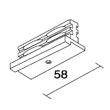 Congiunzione Rettilinea DALI tipologia Binari famiglia SITRACK / DALI Plafone 0,110 kg product photo Photo 02 3XL