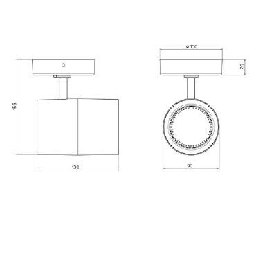 BEND XS BASIC BASETTA tipologia Proiettori famiglia BEND / XS BASIC Vetro temprato chiaro product photo Photo 03 3XL