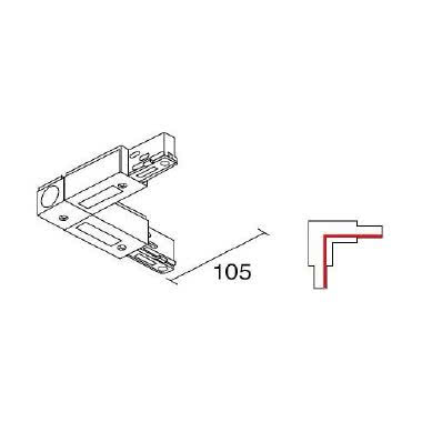Congiunzione a 90 tipologia Binari famiglia SITRACK / plafone 0,000 kg product photo Photo 02 3XL