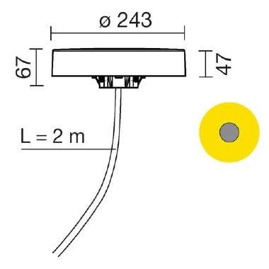 FRISBEE tipologia Border famiglia FRISBEE / Std Schermo diffusore in policarbonato trasparente product photo Photo 03 3XL