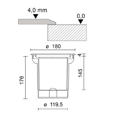 OLODUM MIDI COB PROOF tipologia Incassi tondi famiglia OLODUM / Midi Proof Short Vetro temprato chiaro product photo Photo 03 3XL