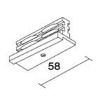 Congiunzione Rettilinea DALI tipologia Binari famiglia SITRACK / DALI Plafone 0,110 kg product photo