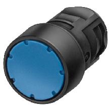 Pulsante, 16 mm, rotondo, in plastica, colore blu product photo