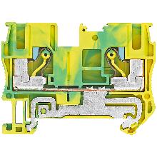 Morsetto PE in tecnica IPO, 6 mm&sup2;, larghezza 8,2 mm, giallo-verde, 2 punti di collegamento product photo