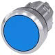 Pulsante, 22 mm, rotondo, in metallo lucido, colore blu, bottone product photo Photo 01 2XS