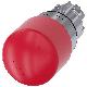 Pulsante a fungo di ARRESTO DI EMERGENZA, 22 mm, rotondo, in metallo lucido, colore rosso, 30 mm product photo Photo 01 2XS