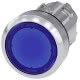 Pulsante, illuminato, 22 mm, rotondo, in metallo lucido, colore blu, bottone product photo Photo 01 2XS