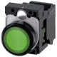 Pulsante, illuminato, 22 mm, rotondo, in plastica, colore verde, 1NO, AC/DC 24 V product photo Photo 01 2XS