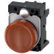Indicatore luminoso, 22 mm, rotondo, in plastica, colore ambra, gemma, liscia, AC 110 V product photo Photo 01 2XS